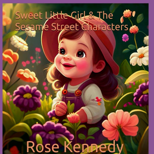Sweet Little Girl & Sesame Street Characters